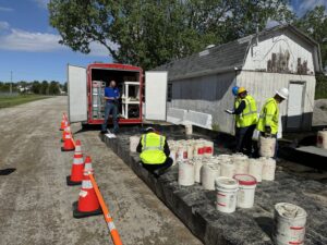 New Hampshire collected PFAS-laden firefighting foam during a take-back program for its fire departments in August. (New Hampshire Bulletin/Courtesy of Revive Environmental)